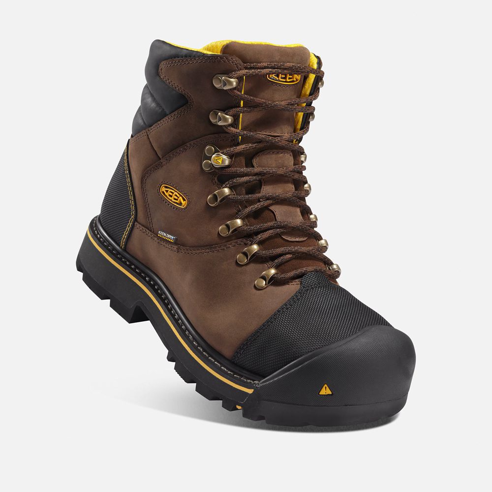 Keen Trekking Bot Erkek Kahverengi/Siyah - Milwaukee Waterproof (Steel Toe) - Türkiye RUOP04285